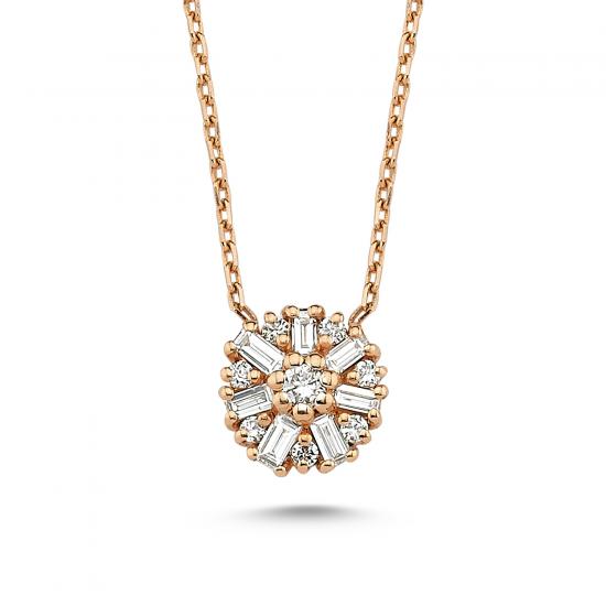 0,18 CT PIRLANTA BAGET TASARIM KOLYE