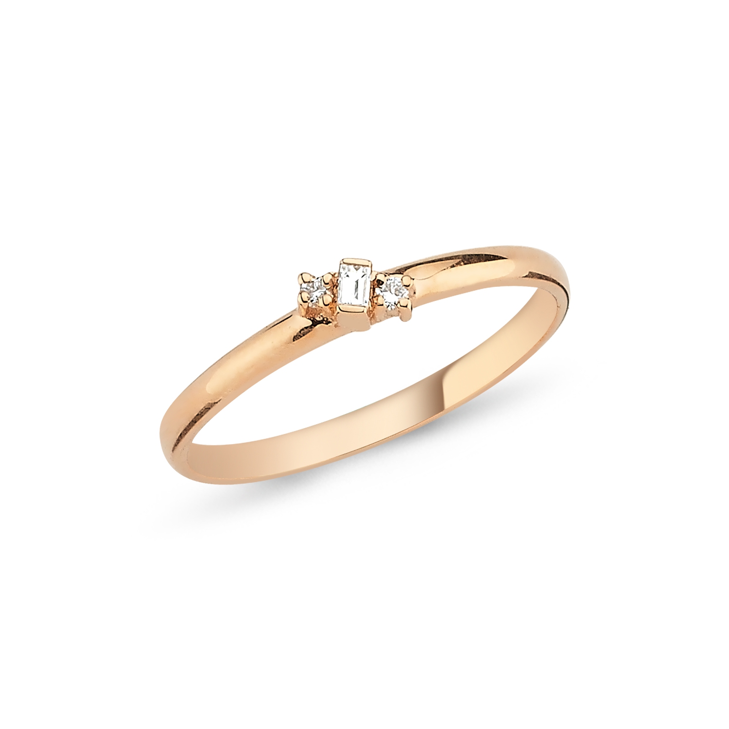 0,04 CT PIRLANTA BAGET TASARIM YÜZÜK